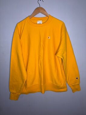 Champion Bright Yellow Crewneck Sweatshirt
